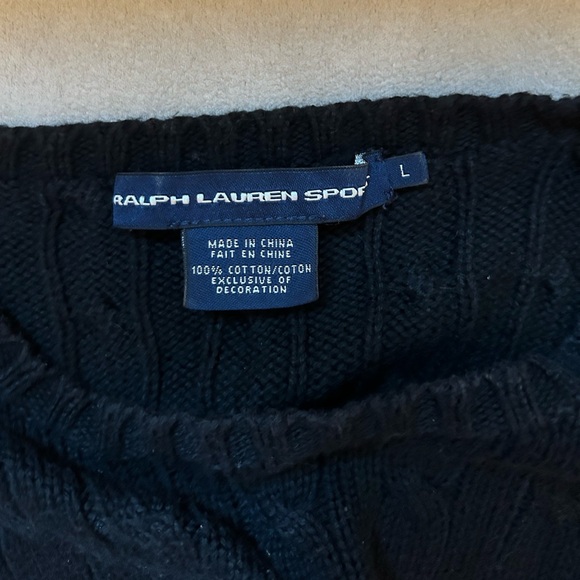 Cropped Black Polo Ralph Lauren Sweater - Picture 2 of 5
